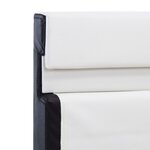 vidaXL Cadre de lit avec LED et tête de lit blanc 140x200cm similicuir