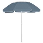 vidaXL Parasol de plage Bleu 300 cm