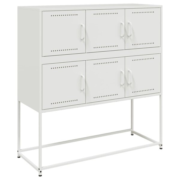 vidaXL Buffet blanc 100 5x39x107 cm acier