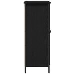 vidaXL Buffet Chêne noir 70 x 30 x 80 cm Bois d'ingénierie