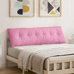 vidaXL Coussin de Dos Rose 160 x 19 x 50 cm tissu