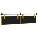 vidaXL Tête de lit suspendue Jaune Velours