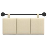 vidaXL Tête de lit suspendue Crème Tissu