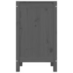 vidaXL Boîte à linge Gris 44x44x76 cm Bois massif de pin