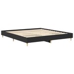 vidaXL Cadre de lit sans matelas noir 160x200 cm bois d'ingénierie