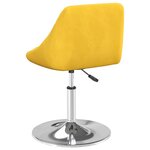 vidaXL Chaises pivotantes à manger lot de 4 jaune moutarde velours