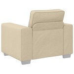 vidaXL Canapé 3 Pièces Crème 219 x 80 x 82 cm Tissu en lin mélangé