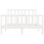 vidaXL Cadre de lit sans matelas blanc 120x200 cm bois massif