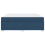 vidaXL Cadre de lit avec matelas Bleu 180 x 200 cm tissu