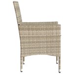 vidaXL Chaises de jardin coussins lot de 2 gris clair résine tressée
