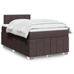 vidaXL Sommier à lattes de lit et matelas marron foncé 120x190cm tissu