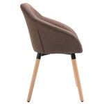 vidaXL Chaises à manger lot de 6 marron tissu