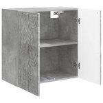 vidaXL Armoire Murale Gris béton 59 x 31 x 60 cm Bois d'ingénierie