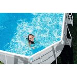 Intex kit piscine prism frame ovale tubulaire (l)4,00 x (l)2,00 x (h)1,00m