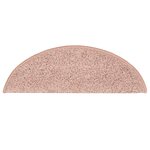 vidaXL Tapis de marches d'escalier 15 Pièces Rose clair 56x17x3 cm