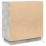Buffet vidaXL avec LED gris béton 71x34 5x75 cm en bois d'ingénierie