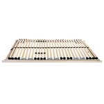 vidaXL Lit à lattes Marron 90 x 190 cm Bois de hêtre massif