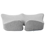 vidaXL Oreiller avec oreiller Gris clair 50 x 43 x 10 cm Coton