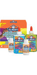 ELMER'S Kit de Fabrication de Slime coloré transluicide, 2 x 147ml Flacons de colle colorée, 2 x 68ml flacons de colle magique