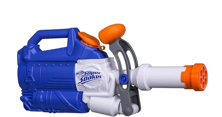 Pistolet Super Soaker Soakzooka bleu blanc orange