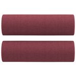 vidaXL Ensemble de canapés 4 Pièces avec coussins rouge bordeaux tissu