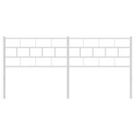 vidaXL Tête de lit métal blanc 160 cm