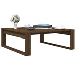 vidaXL Table basse Chêne marron 100x100x35 cm Bois d'ingénierie