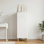 vidaXL Buffet Blanc brillant 33 x 34 5 x 90 cm Bois d'ingénierie