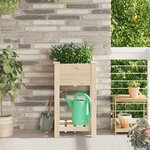 Jardinière vidaXL avec étagère 45x45x76 cm en bois massif de sapin