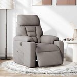 vidaXL Fauteuil inclinable électrique Taupe Tissu