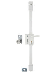 THIRARD - Serrure en applique Targa A2P* à tirage pour entrée  gauche  3pts  Transit2 30x65mm  axe 45mm  blanc  4 clés - THIRARD