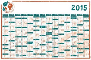 Calendrier mural 'Equology' 650 x 430 mm Quovadis
