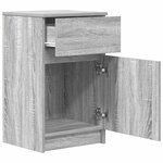vidaXL Tables de chevet 2 Pièces sonoma gris 39x35x65cm bois d'ingénierie