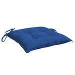 vidaXL Coussins de chaise lot de 4 bleu 40x40x7 cm tissu oxford