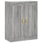 vidaXL Buffet haut Sonoma gris 69 5x34x180 cm Bois d'ingénierie