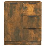 vidaXL Buffets 2 Pièces Chêne fumé 60x30x70 cm Bois d'ingénierie