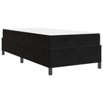 vidaXL Cadre de lit avec matelas Noir 80 x 200 cm tissu