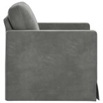 vidaXL Canapé Gris foncé 78 x 78 x 80 cm Velours