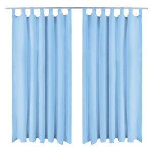 vidaXL Rideau occultant avec boucles 2 Pièces 140 x 175 cm Turquoise
