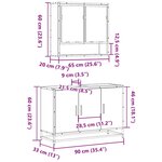 vidaXL Ensemble de meubles de salle de bain 2 Pièces Sonoma gris