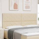 vidaXL Tête de Lit en Tissu Geometric Manuel Crème 200 cm tissu