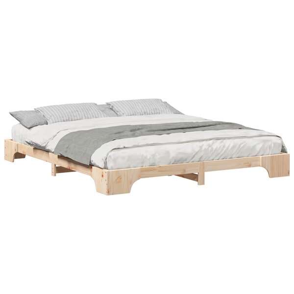 vidaXL Cadre de lit Marron 180 x 210 cm Pin massif