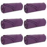 vidaXL Couvertures à jeter 6 Pièces Violet 270 x 240 cm Toison