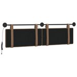 vidaXL Tête de lit suspendue Avec lumière LED Cappuccino Simili cuir