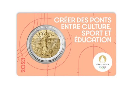 Jeux olympiques de paris 2024 - monnaie de 2€ commémorative bu - 2/5