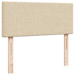 vidaXL Cadre de lit ottoman avec matelas crème 120x200cm tissu