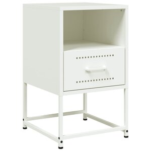 vidaXL Table de chevet blanc 36x39x60 5 cm acier