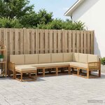 vidaXL Ensemble de canapés d'extérieur 8 Pièces Naturel et Beige