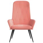 vidaXL Chaise de relaxation Rose Velours