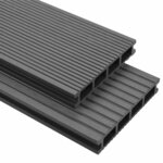 vidaXL Planche de terrasse 30 Pièces Gris WPC